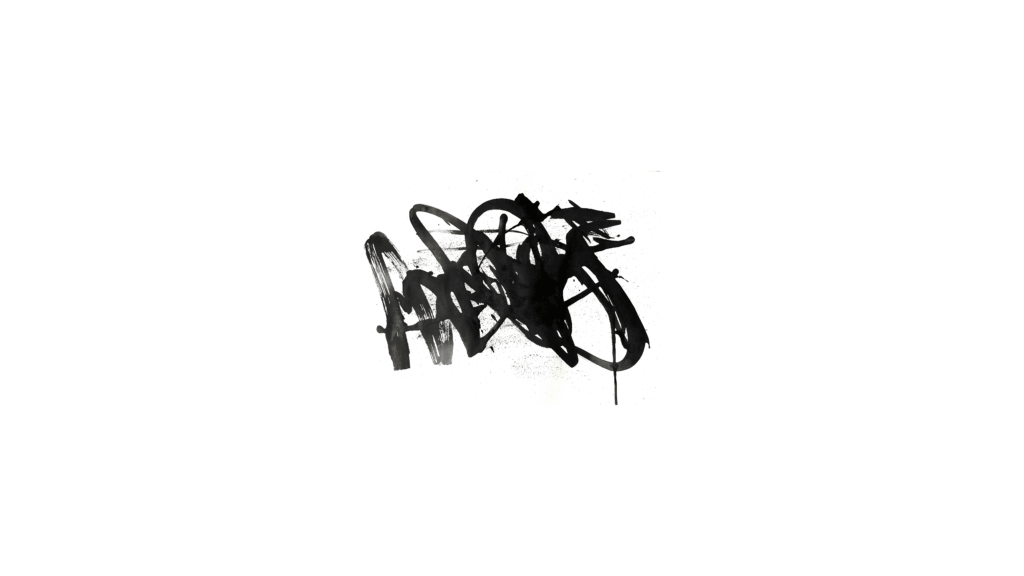 handwritten signature art by Japanese artist